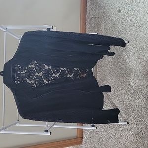 Large Black jacket with lace